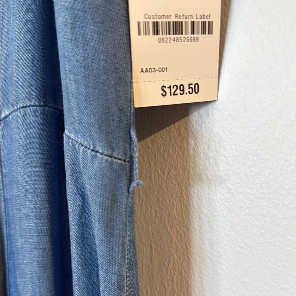 Blue Denim Sleeveless Dress - Picture 11 of 12